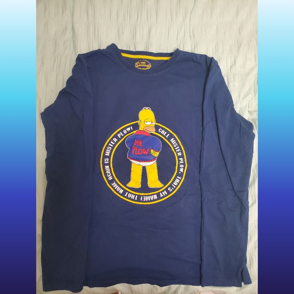 Fox Blue and Yellow Long Sleeve Tee